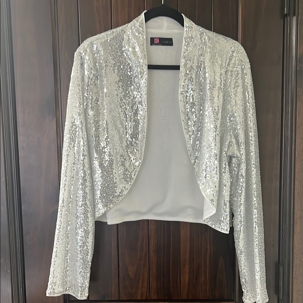 Silver Sequin Blazer